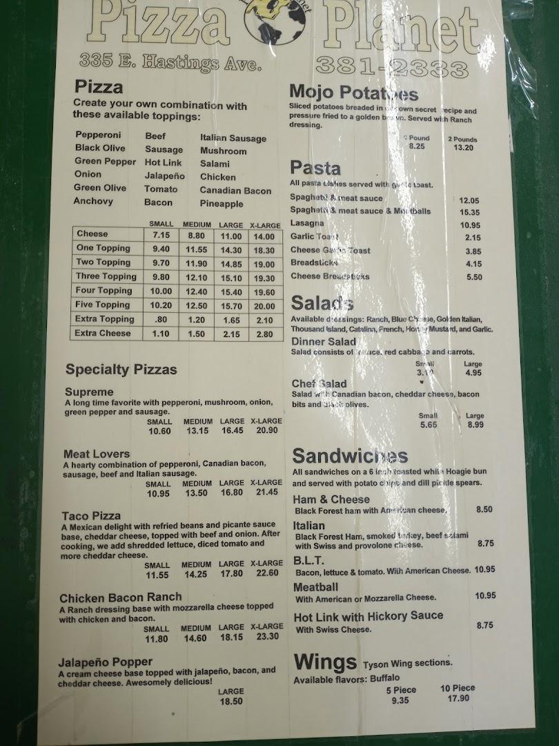 Pizza Planet Menu image 3